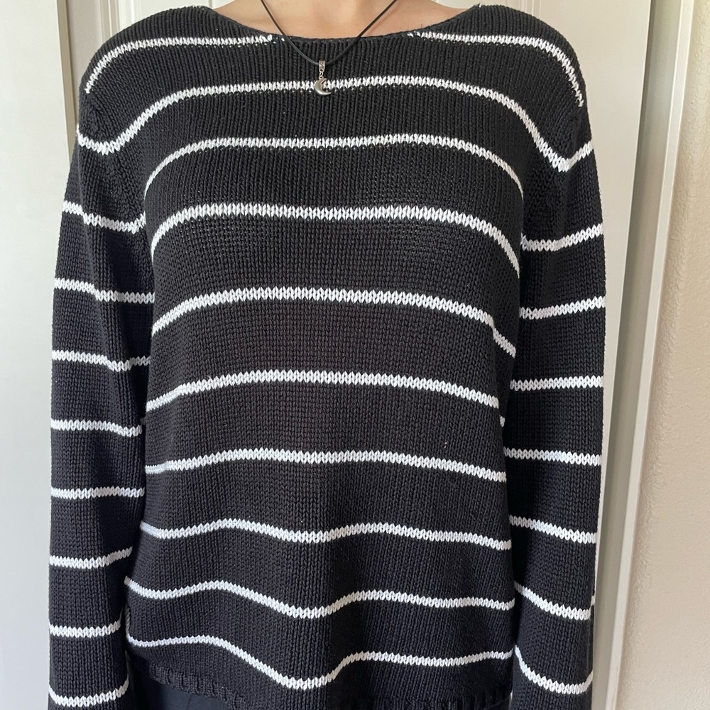 Striped knit sweater